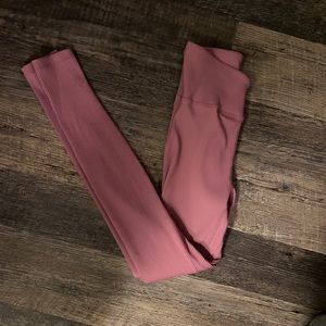[year of oursxbandier] pink ribbed Veronica leggin